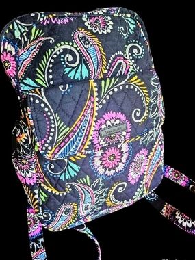 Vera Bradley Quilted Cotton Small Backpack Bookbag "Bandana Swirl" NWOT